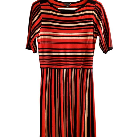 Ann Taylor Striped Flare Sweater Dress - Picture 4 of 9